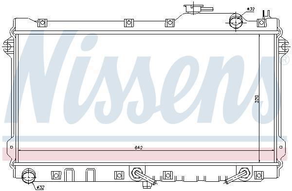 Radiateur moteur (Radiateur de refroidissement) NISSENS 62447