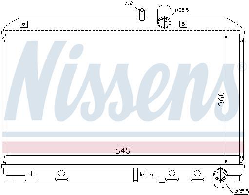 Radiateur moteur (Radiateur de refroidissement) NISSENS ref. 62458
