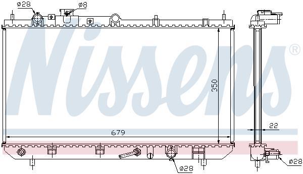 Radiateur moteur (Radiateur de refroidissement) NISSENS ref. 625081