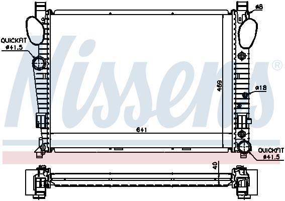 Radiateur moteur (Radiateur de refroidissement) NISSENS 62547A