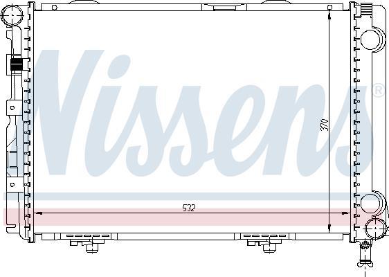 Radiateur moteur (Radiateur de refroidissement) NISSENS 62549A