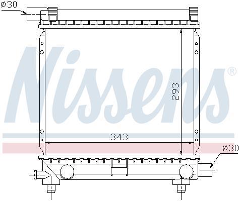 Radiateur moteur (Radiateur de refroidissement) NISSENS 62551