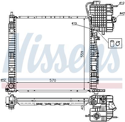 Radiateur moteur (Radiateur de refroidissement) NISSENS 62559A