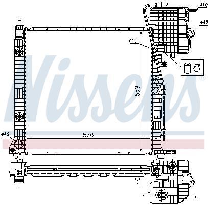 Radiateur moteur (Radiateur de refroidissement) NISSENS 62561A