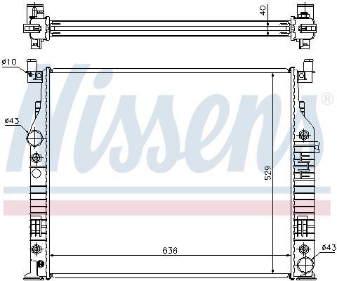 Radiateur moteur (Radiateur de refroidissement) NISSENS 62576A