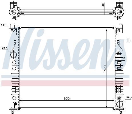 Radiateur moteur (Radiateur de refroidissement) NISSENS 62577A