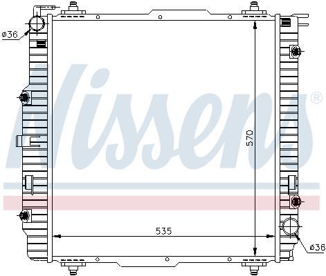 Radiador motor NISSENS 62599A