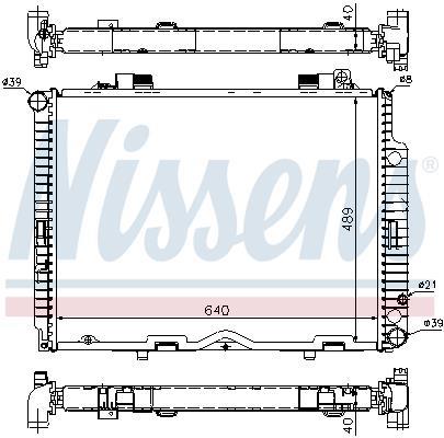 Radiateur moteur (Radiateur de refroidissement) NISSENS 62611A