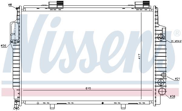 Radiateur moteur (Radiateur de refroidissement) NISSENS 62616