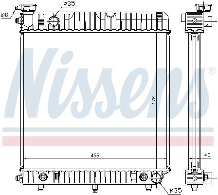Radiador motor NISSENS 62632