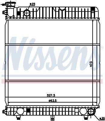 Radiador motor NISSENS ref. 62635