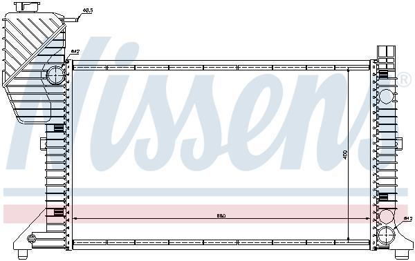 Radiateur moteur (Radiateur de refroidissement) NISSENS 62664A