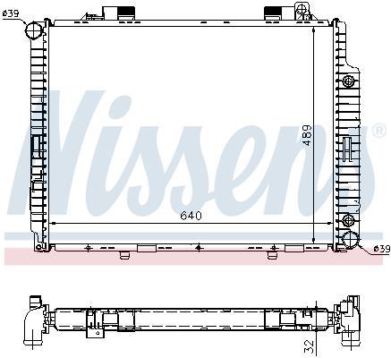 Radiateur moteur (Radiateur de refroidissement) NISSENS 62665A
