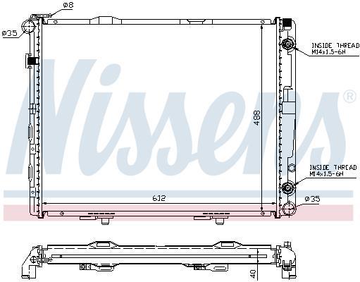 Radiateur moteur (Radiateur de refroidissement) NISSENS 62679A