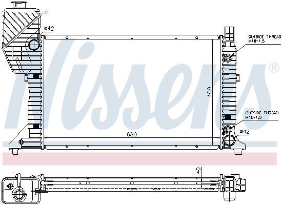 Radiateur moteur (Radiateur de refroidissement) NISSENS 62686A