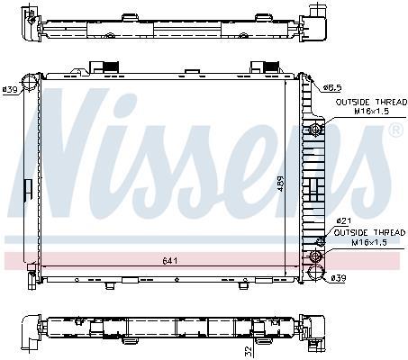 Radiateur moteur (Radiateur de refroidissement) NISSENS 62691A