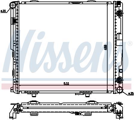 Radiateur moteur (Radiateur de refroidissement) NISSENS ref. 62698A
