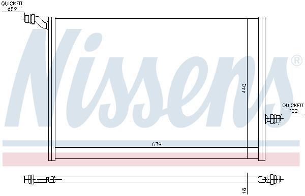 Radiateur basse température, intercooler NISSENS ref. 627032