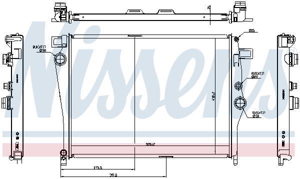 Radiateur moteur (Radiateur de refroidissement) NISSENS 627035