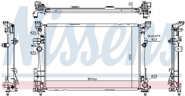 Radiateur moteur (Radiateur de refroidissement) NISSENS 627063