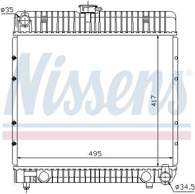 Radiateur moteur (Radiateur de refroidissement) NISSENS 62710
