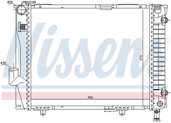 Radiateur moteur (Radiateur de refroidissement) NISSENS 62711