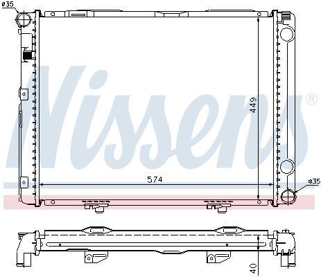 Radiateur moteur (Radiateur de refroidissement) NISSENS 62731A