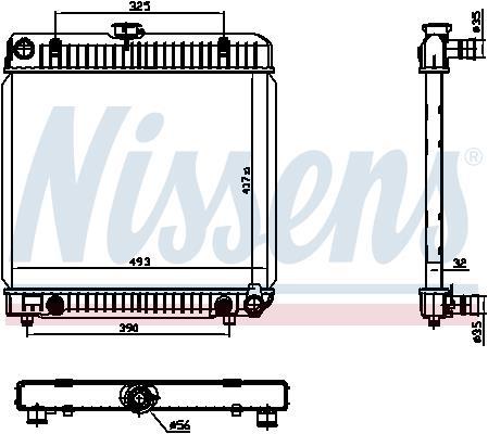 Radiateur moteur (Radiateur de refroidissement) NISSENS 62740