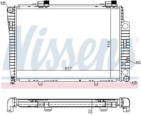 Radiateur moteur (Radiateur de refroidissement) NISSENS 62750A