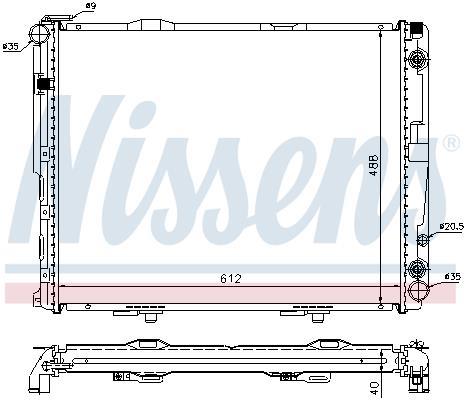 Radiateur moteur (Radiateur de refroidissement) NISSENS 62762A