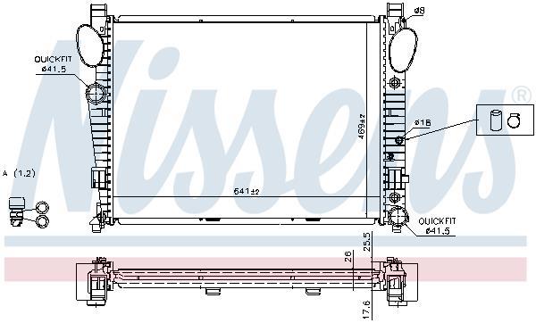 Radiateur moteur (Radiateur de refroidissement) NISSENS 62774A