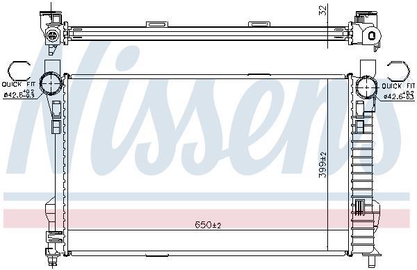 Radiateur moteur (Radiateur de refroidissement) NISSENS 62784A