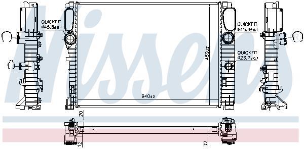 Radiateur moteur (Radiateur de refroidissement) NISSENS 62797A