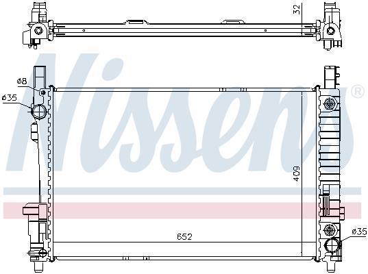 Radiateur moteur (Radiateur de refroidissement) NISSENS 62799A