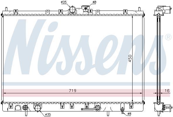 Radiateur moteur (Radiateur de refroidissement) NISSENS 628031