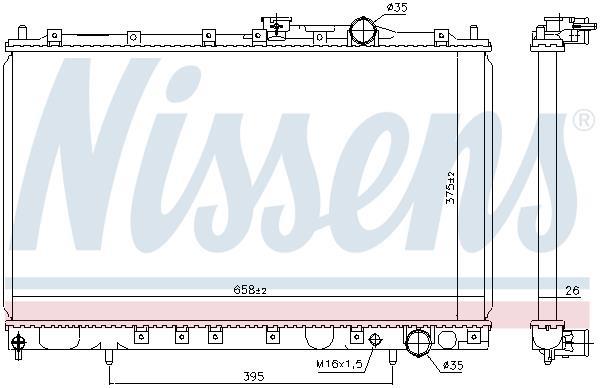 Radiateur moteur (Radiateur de refroidissement) NISSENS 628431