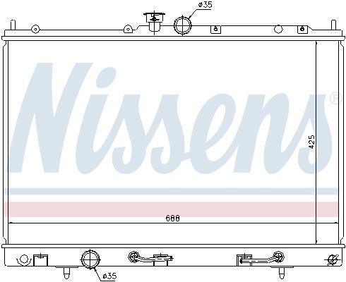 Radiateur moteur (Radiateur de refroidissement) NISSENS 62893