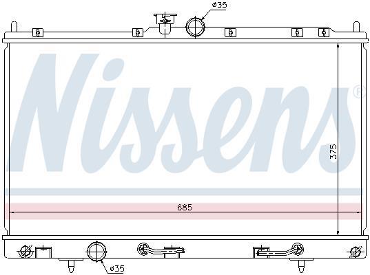 Radiateur moteur (Radiateur de refroidissement) NISSENS 62894