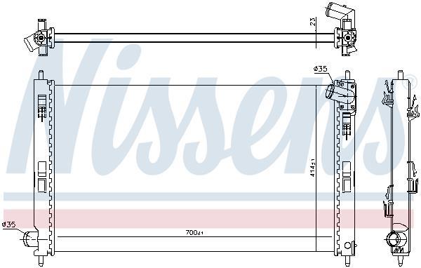 Radiateur moteur (Radiateur de refroidissement) NISSENS 628952