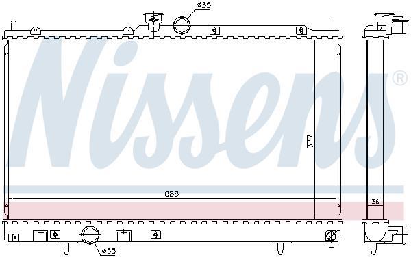 Radiateur moteur (Radiateur de refroidissement) NISSENS 628956