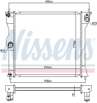 Radiateur moteur (Radiateur de refroidissement) NISSENS 628963