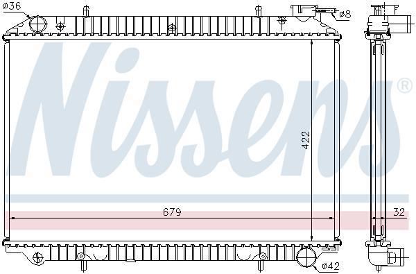 Radiateur moteur (Radiateur de refroidissement) NISSENS 62921A