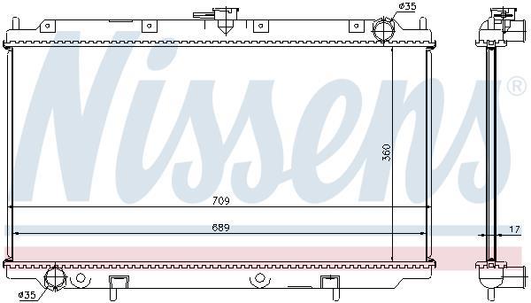 Radiateur moteur (Radiateur de refroidissement) NISSENS 62927A