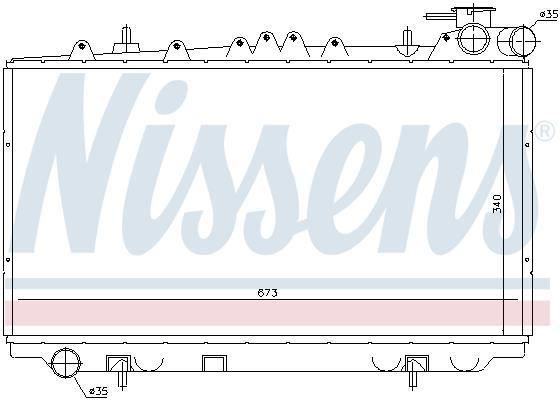 Radiador motor NISSENS 62940