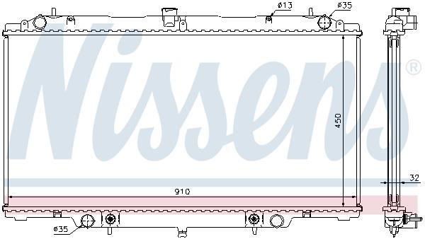 Radiateur moteur (Radiateur de refroidissement) NISSENS 62953A
