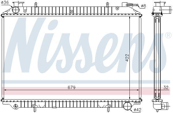 Radiateur moteur (Radiateur de refroidissement) NISSENS 62976A