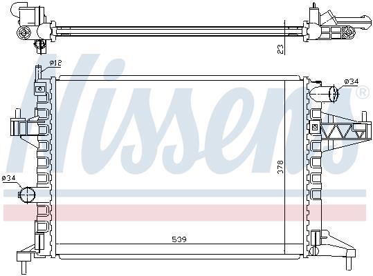 Radiateur moteur (Radiateur de refroidissement) NISSENS ref. 691219