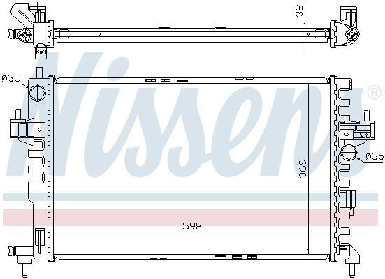Radiateur moteur (Radiateur de refroidissement) NISSENS ref. 699700