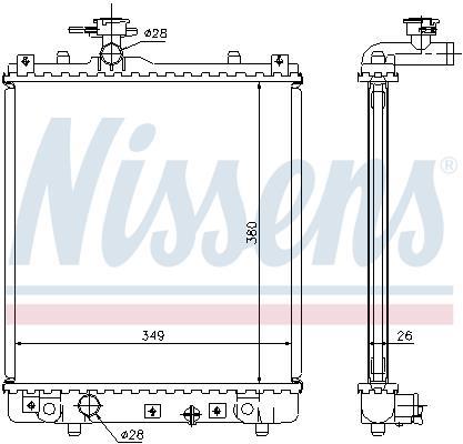 Radiador motor NISSENS ref. 696294