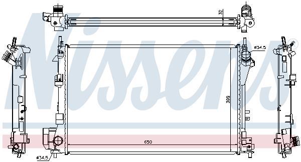 Radiateur moteur (Radiateur de refroidissement) NISSENS 63022A